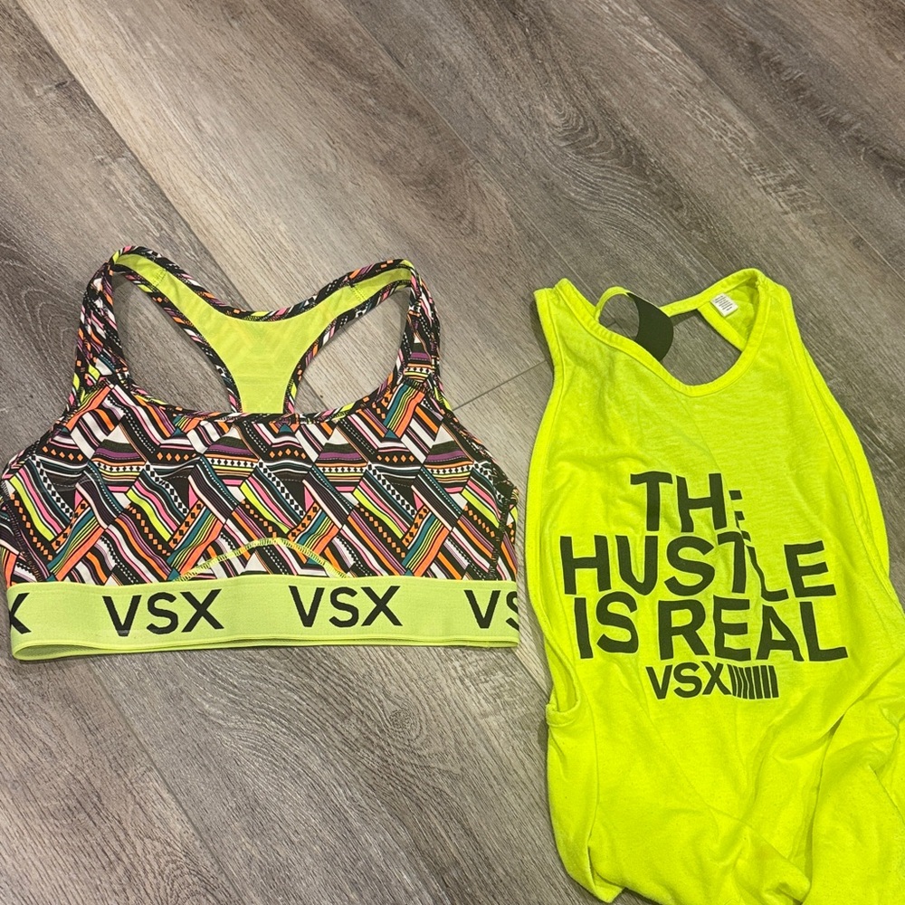 VSX Neon Yellow and Patterned Women's Tank Tops